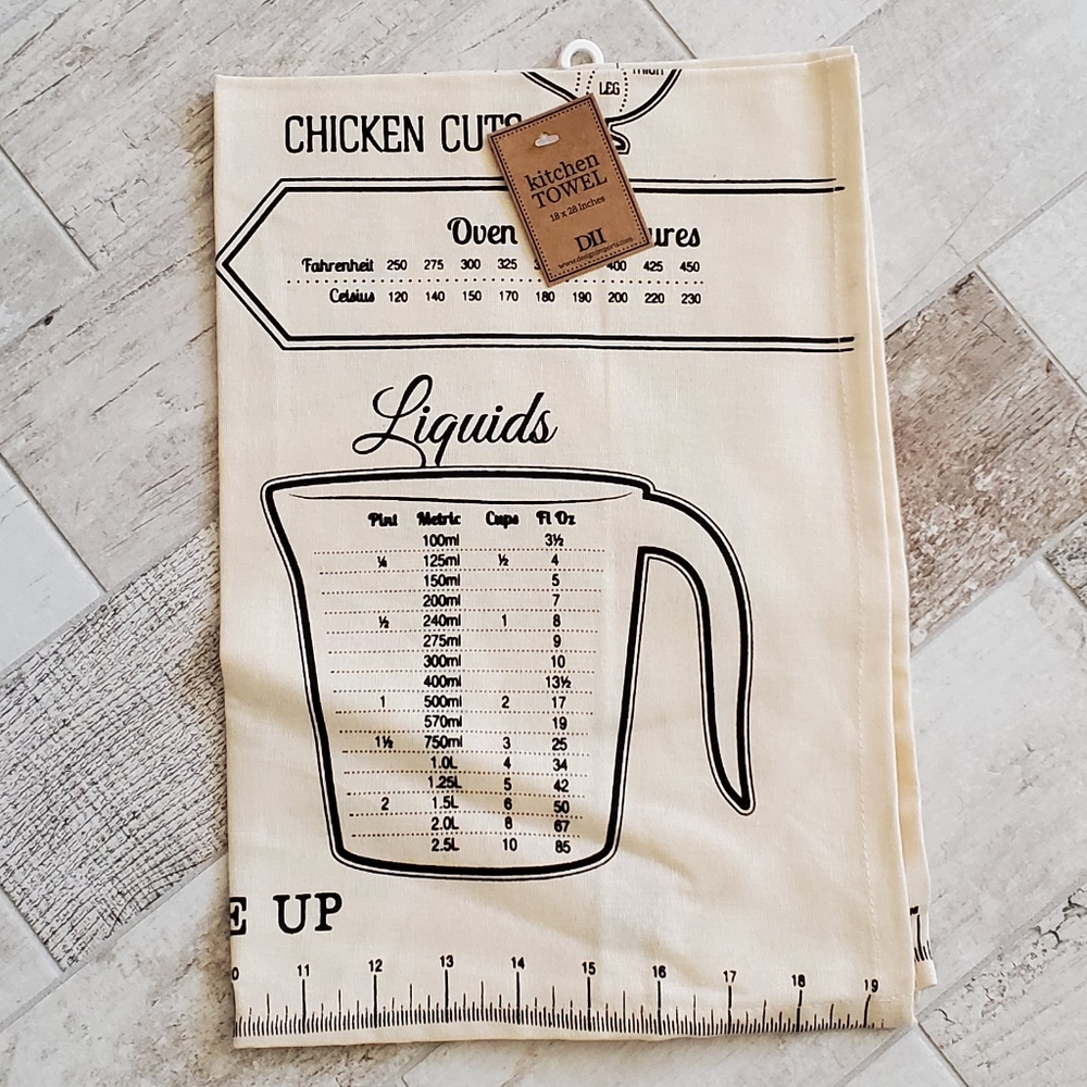 NEW Kitchen Measurements Hand Dish Towel